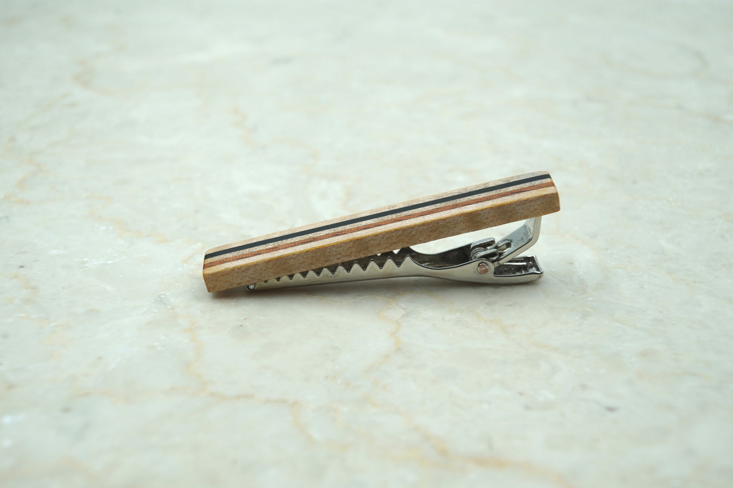 Wooden Tie Bar Art Deco Style | Groomsmen Gift | Wooden Anniversary Gift | Wood Tie Clip | Gift for dad | Gift for Husband/Boyfriend