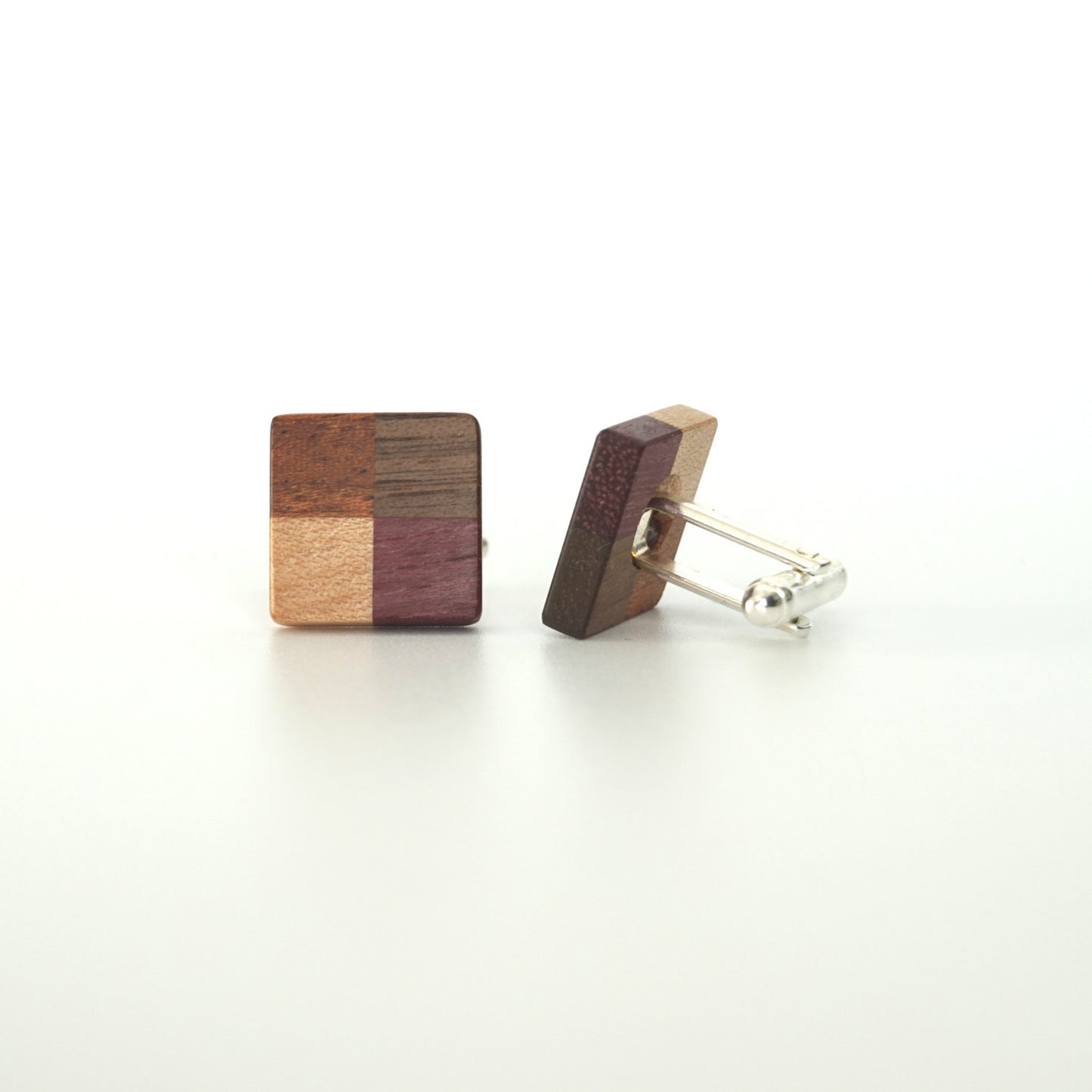 Natural Wood Art Deco Cuff Links Elegant Design | Groomsmen Gift | Wooden Anniversary Gift | Gift for Dad/Husband/Boyfriend