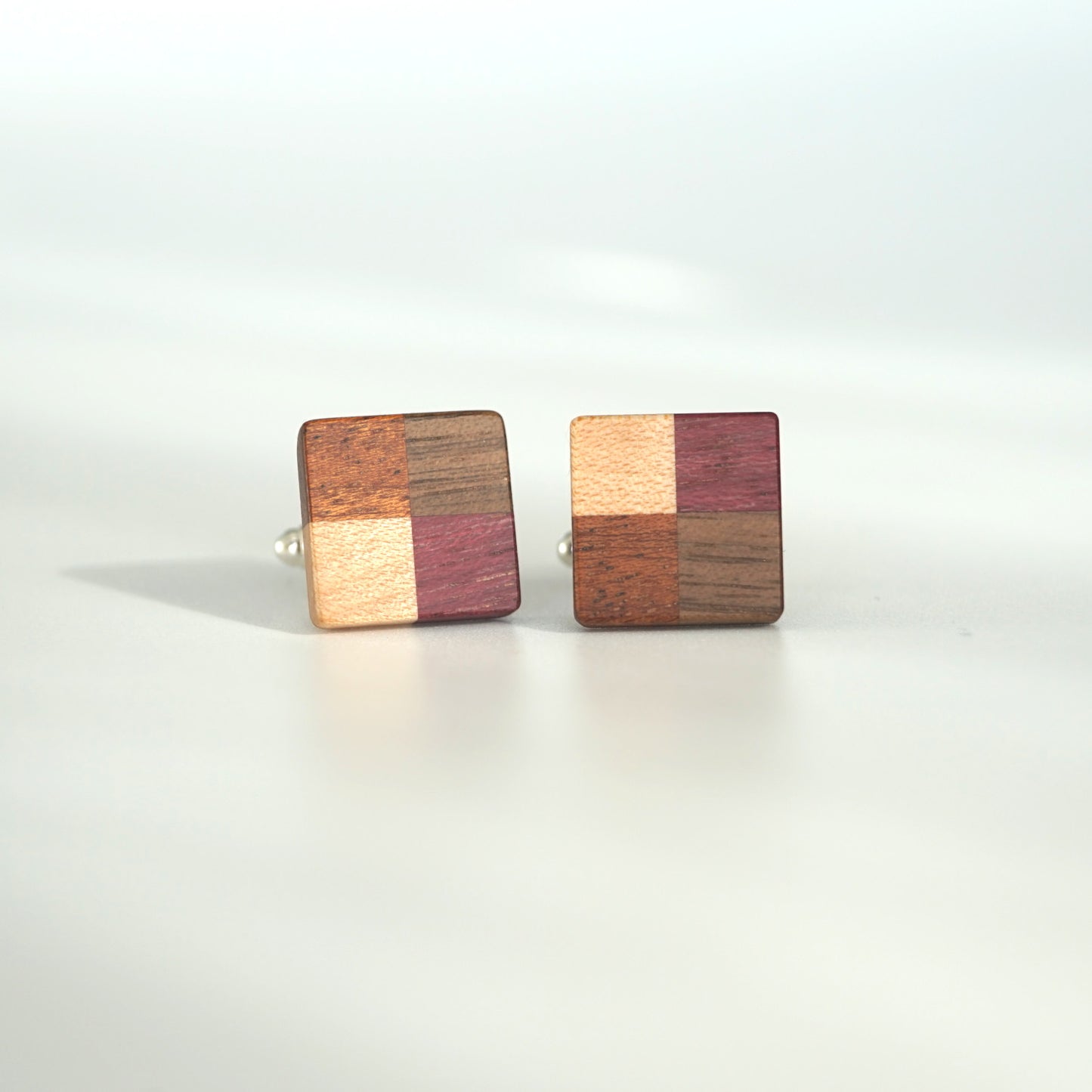 Natural Wood Art Deco Cuff Links Elegant Design | Groomsmen Gift | Wooden Anniversary Gift | Gift for Dad/Husband/Boyfriend