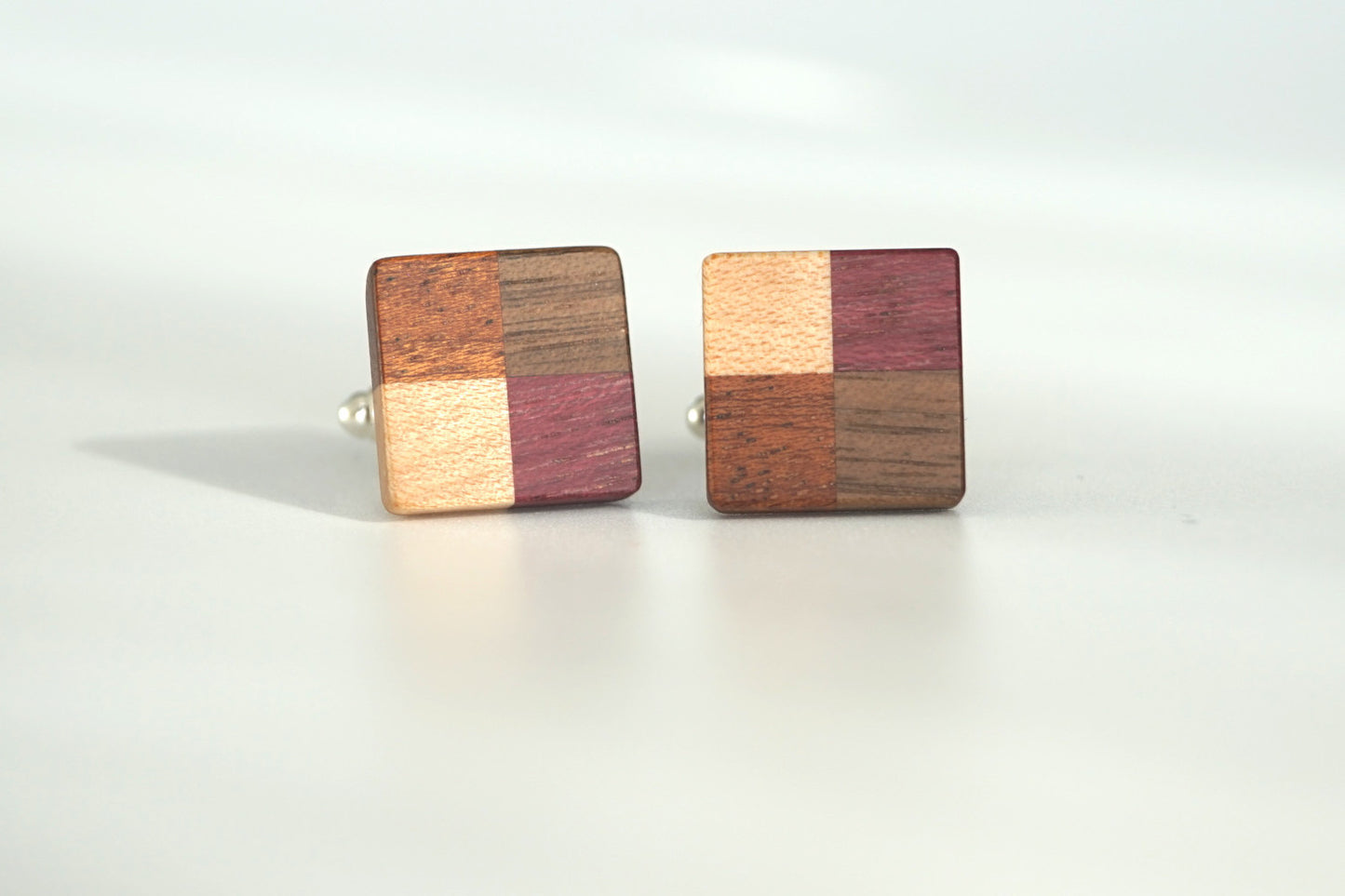 Natural Wood Art Deco Cuff Links Elegant Design | Groomsmen Gift | Wooden Anniversary Gift | Gift for Dad/Husband/Boyfriend